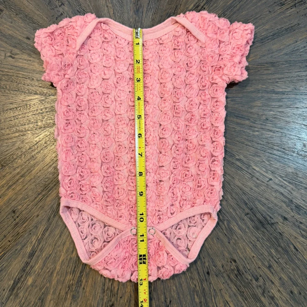 Pink Rosette Lace Top – Infant Size‎